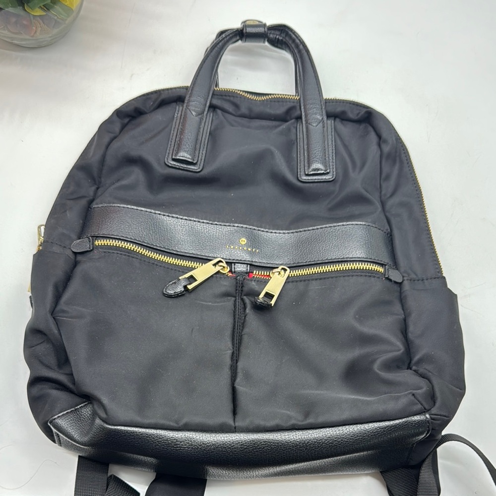 Travanti Black Nylon Lightweight Travel Computer Backpack TOT7890B